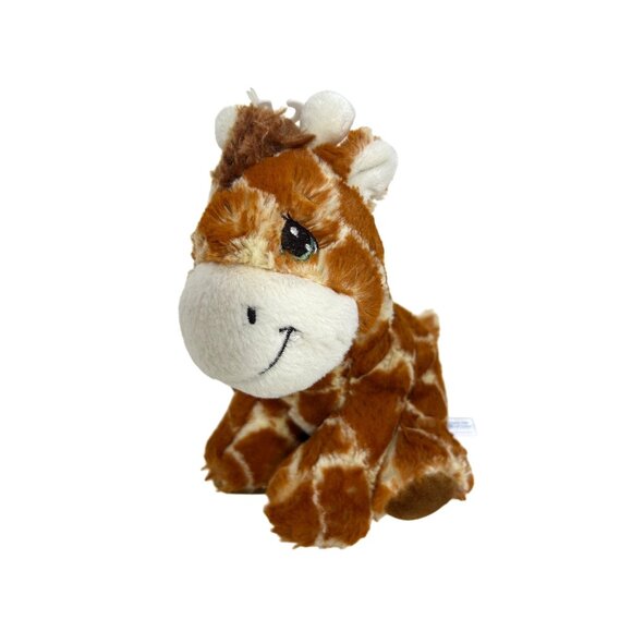 Raffle Giraffe Aurora World Plushie Beanbag Toy Stuffed Animal 9” Brown Cream - Picture 4 of 15